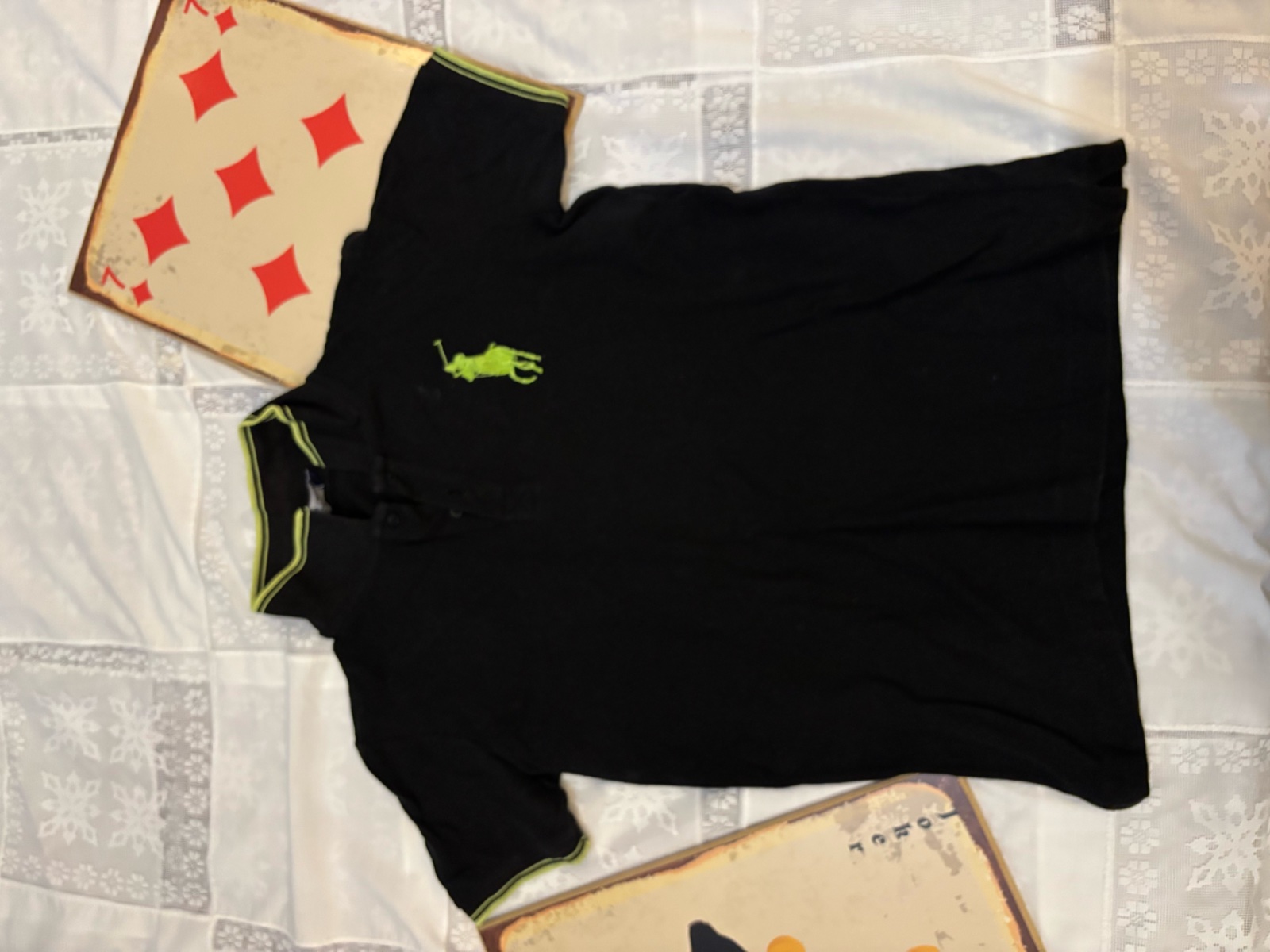 T-shirt Polo noir pour Garçon S