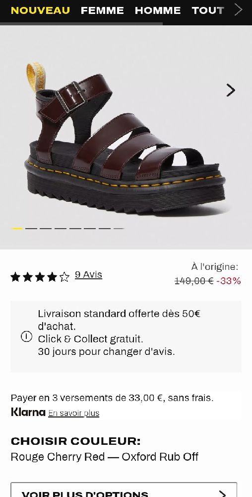 DR Martens SANDALES VEGAN BLAIRE À BRIDES