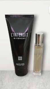 Lot 1 : Givenchy l'interdit vaporisateur de sac de 12,5 ml + crème hydratante