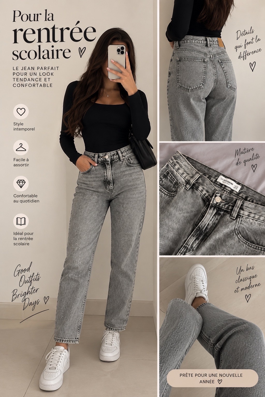 Jeans gris pull&bear 🩶