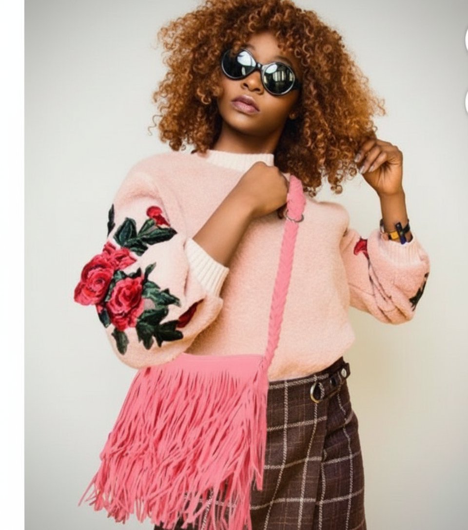 Sac à bandoulière avec franges