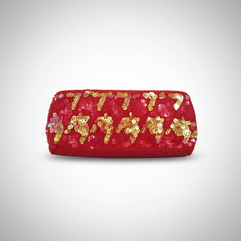 Pochette pailleté rouge