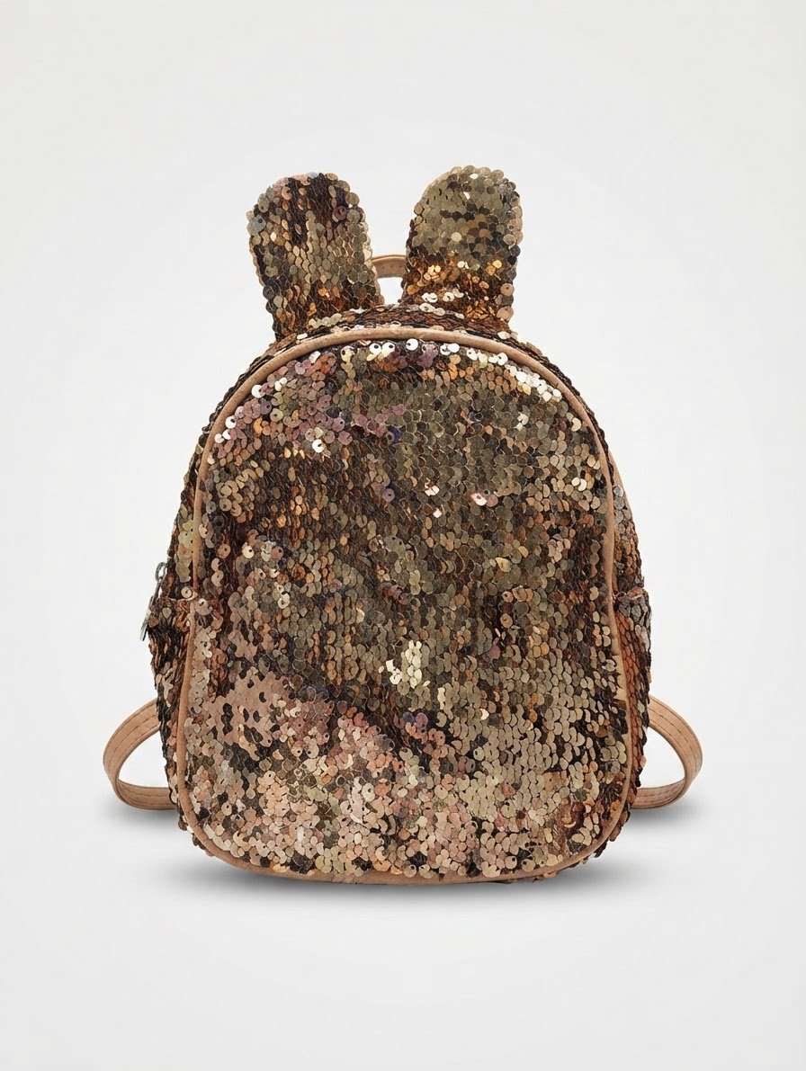 Mini sac orné de sequins doré 