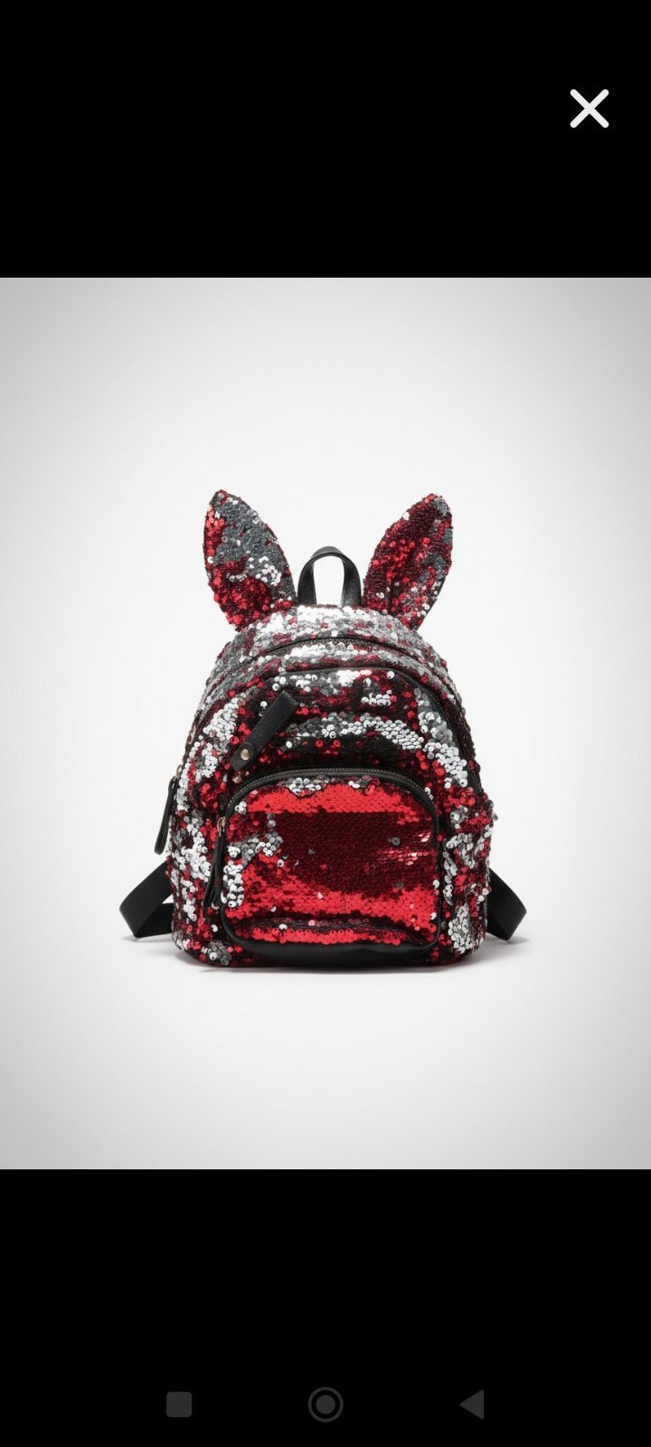 Coquette sac à dos pailleté 