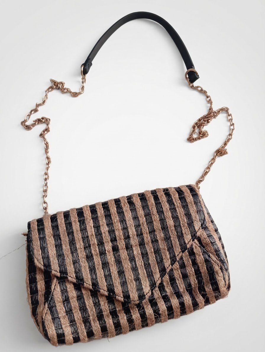 Sac à bandoulière jute tressé 