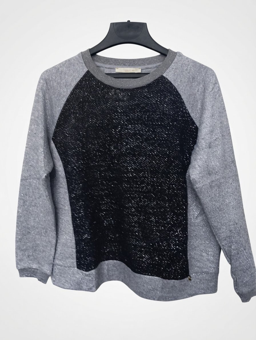 Sweat gris sequins 