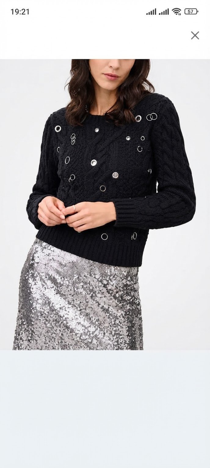 Zara Pull en laine torsadé 