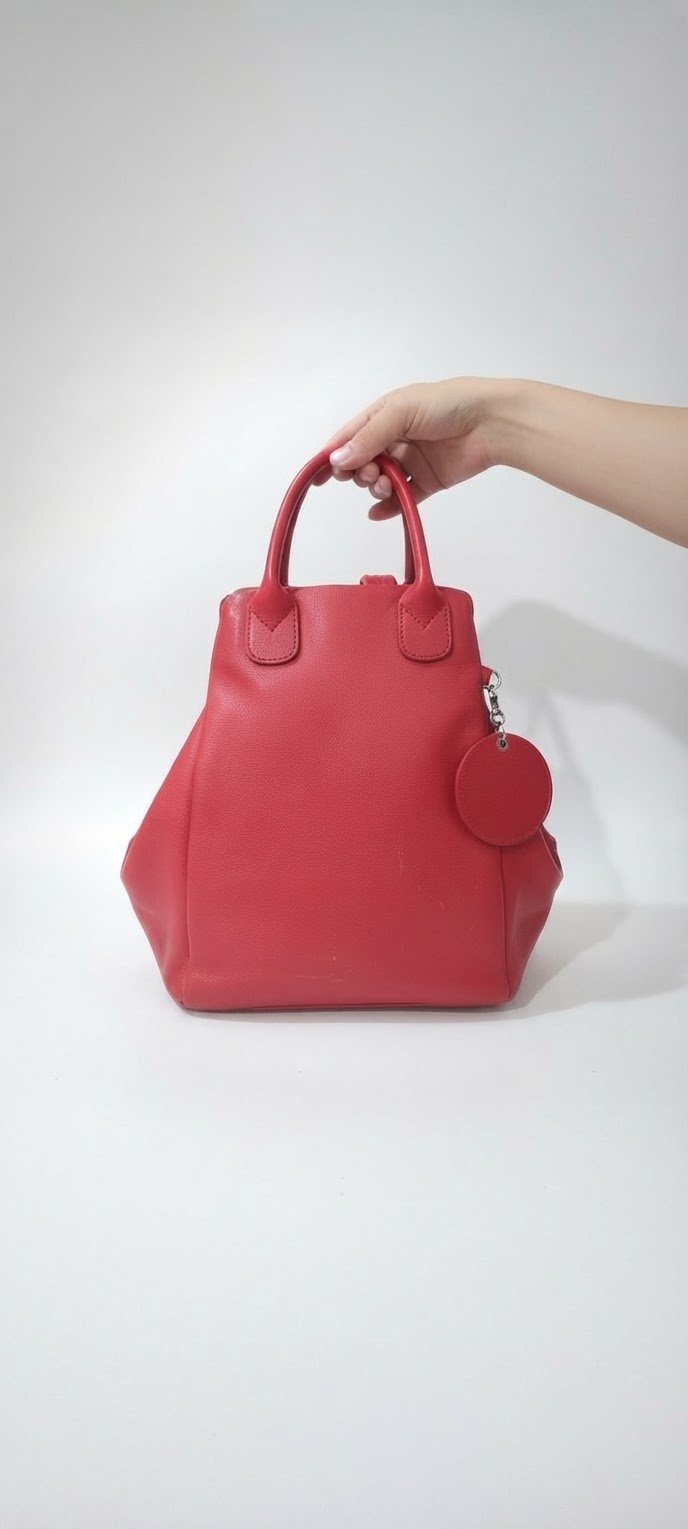 Sac à dos cuir Rouge 