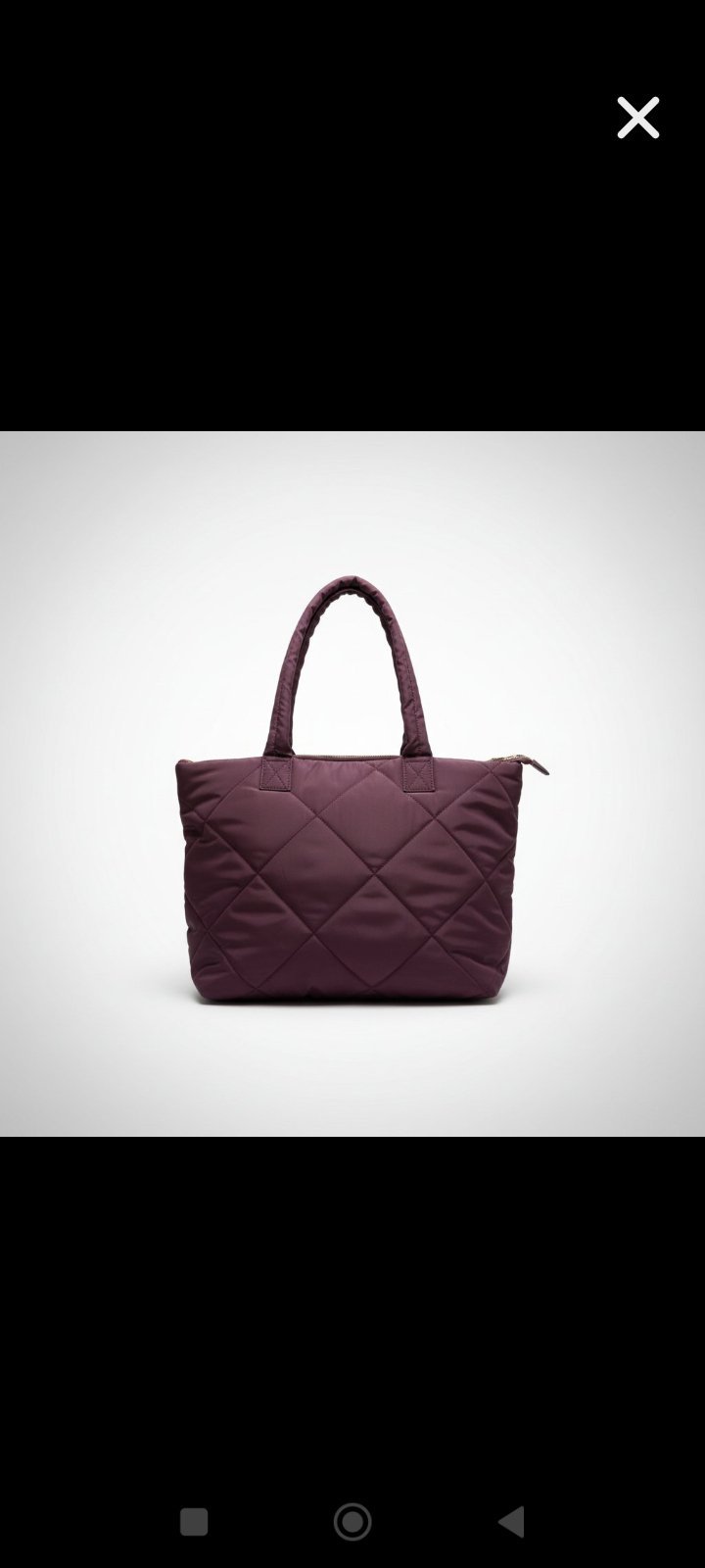Sac àcabas matelassé en tissu 