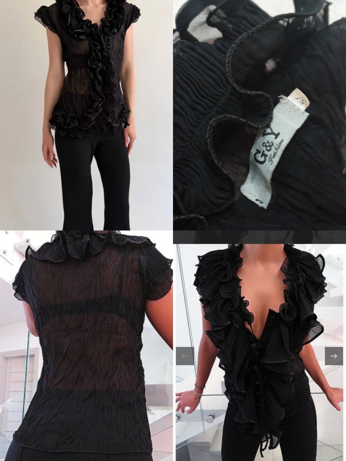 Blouse élégante transparente
