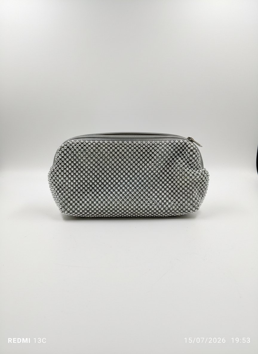 Pochette argenté élégant 