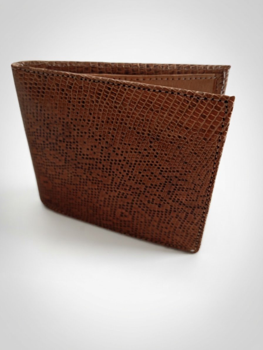 Portefeuille cuir effet peau lezard pour homme
