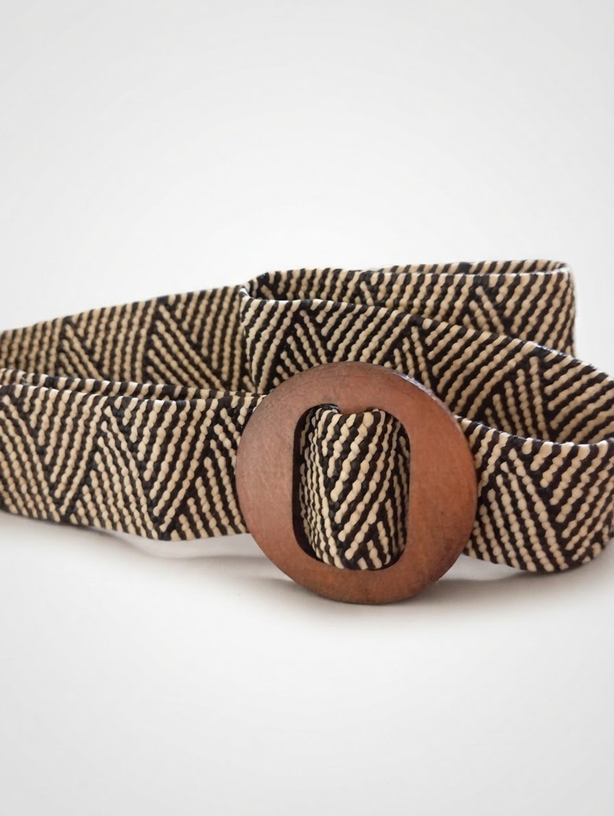 Ceinture elastique tresse large
