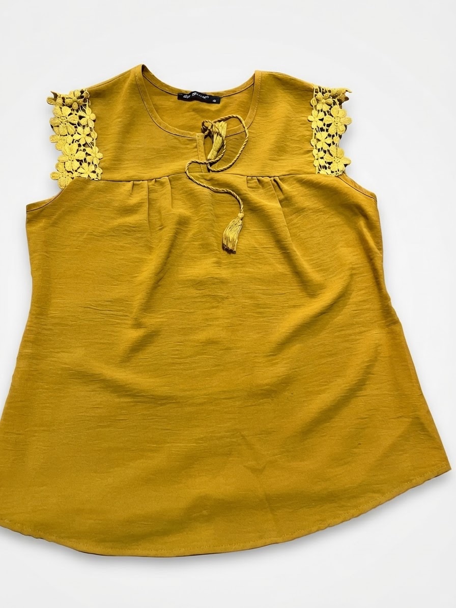 Blouse jaune moutarde 