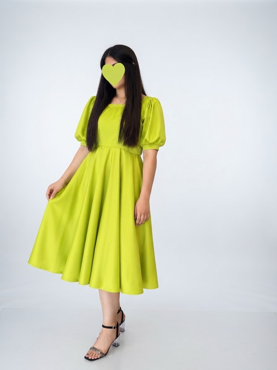 Robe élégante vert citron 💚 | Taille S/M | Chic & confortable