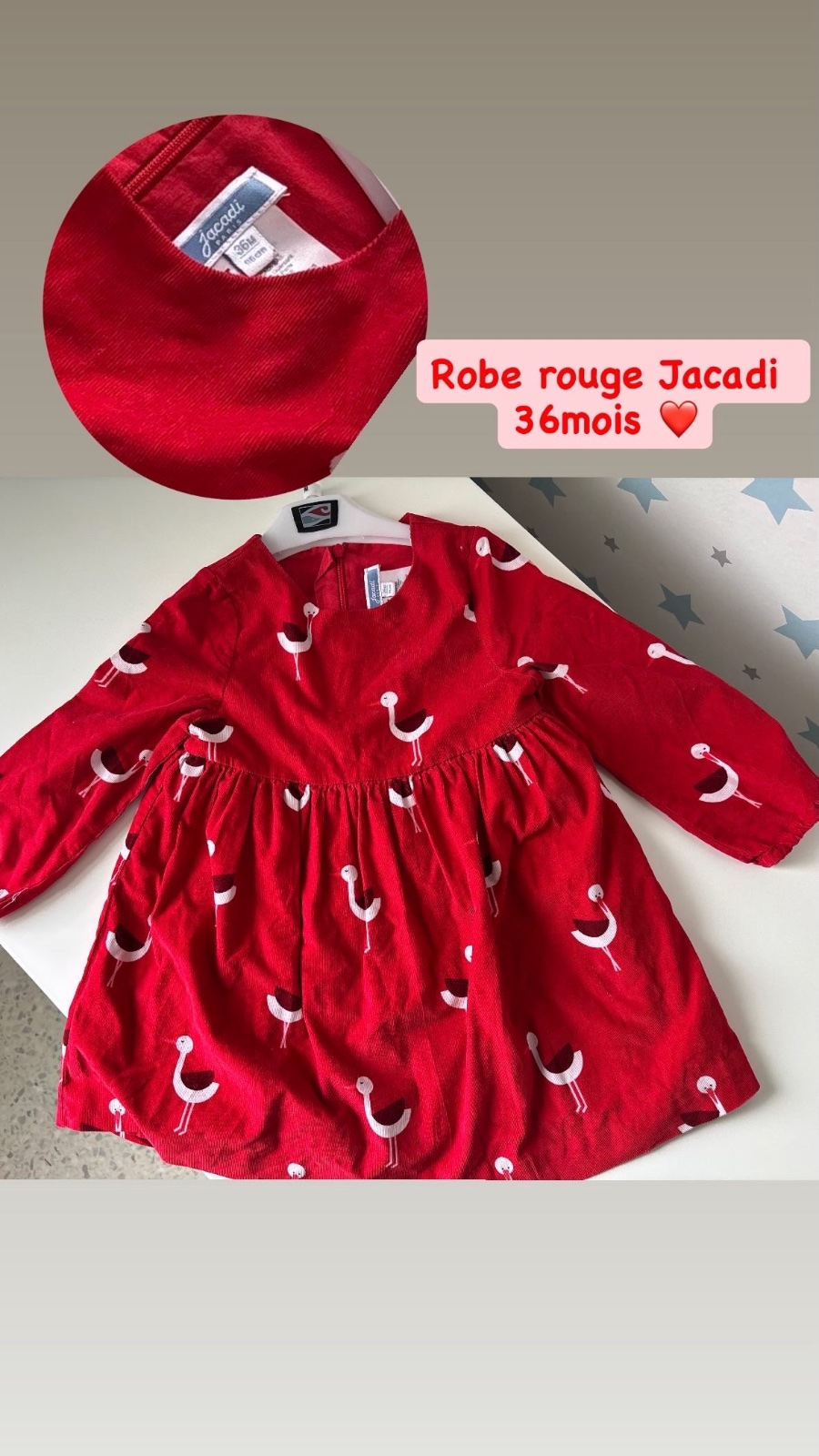 Robe jacadi rouge 