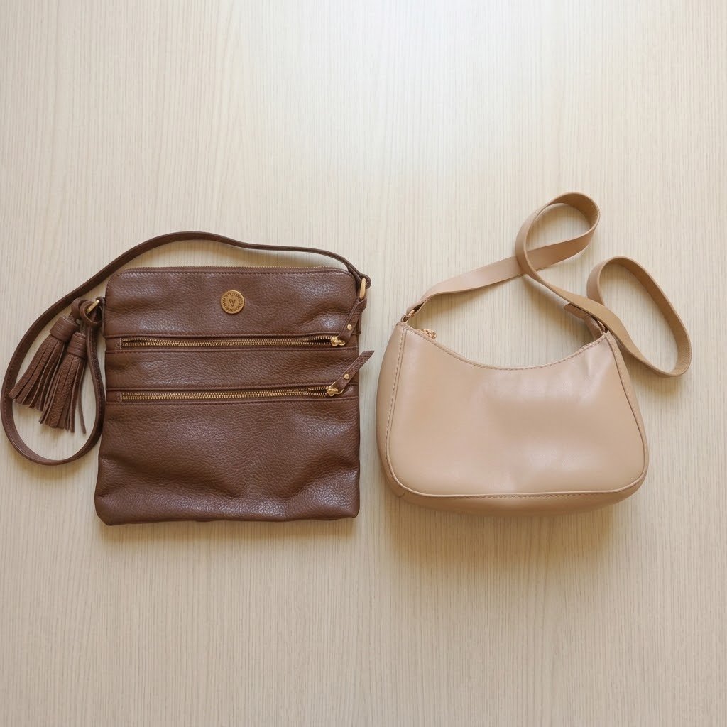 2 sacs beige 