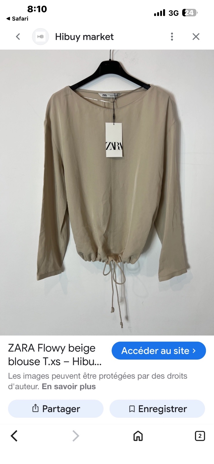 Blouse zara beige