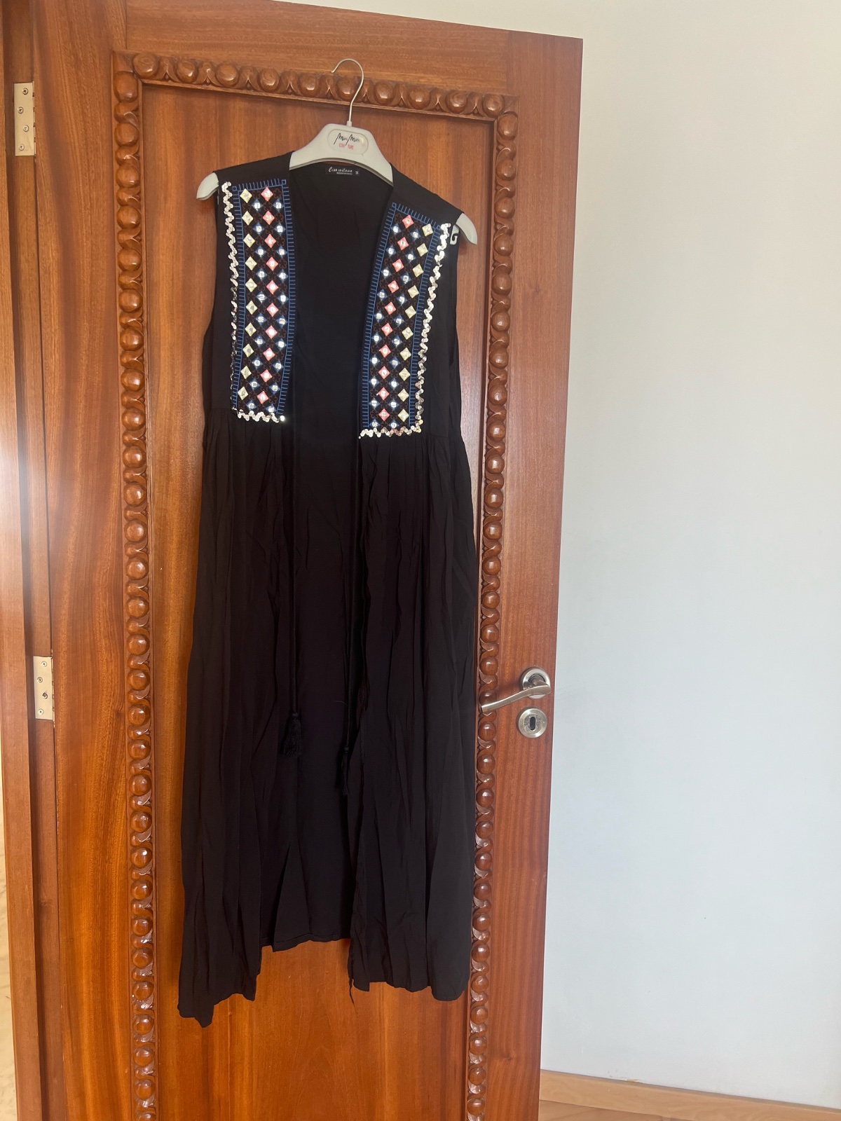 Kimono noir avec strass