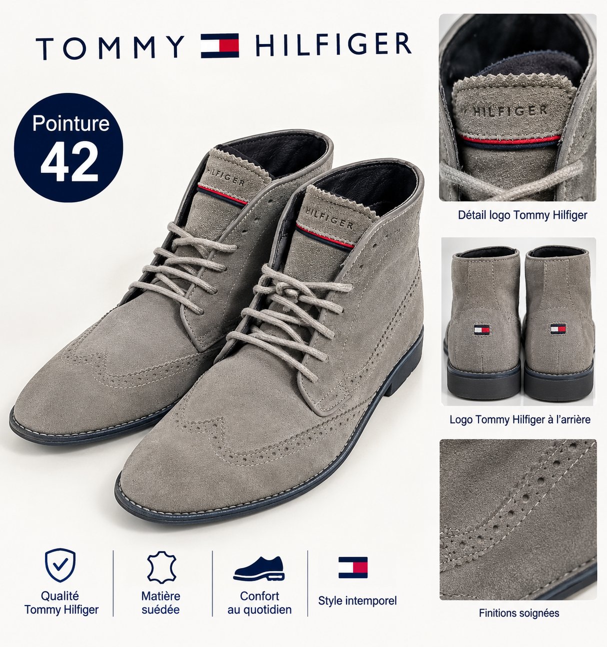 Boots homme tommy hilfiger neuf jamais porté,pointure 42