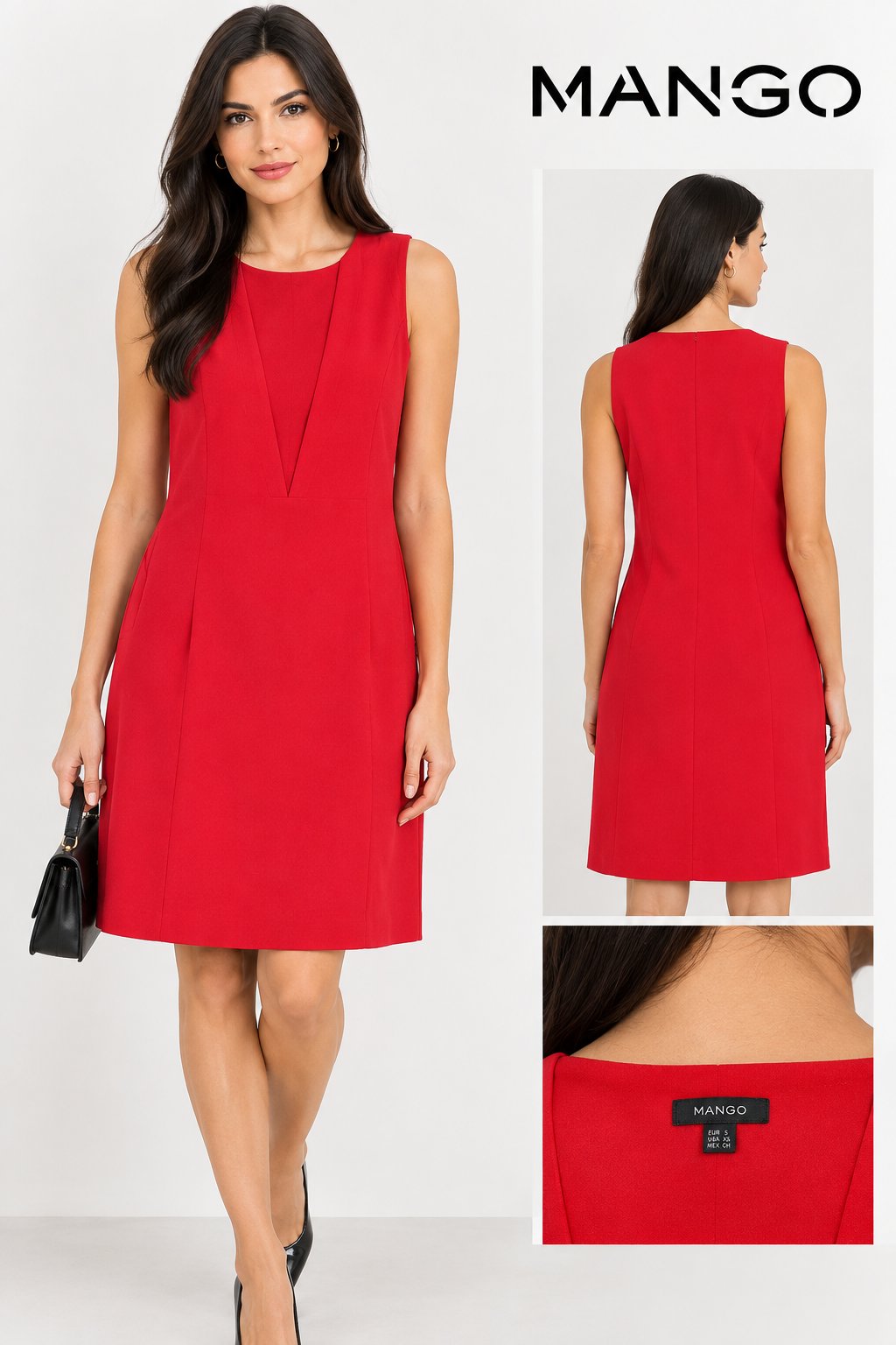 Robe rouge marque MANGO