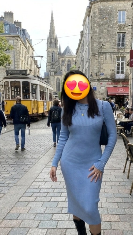 Robe mauve longue