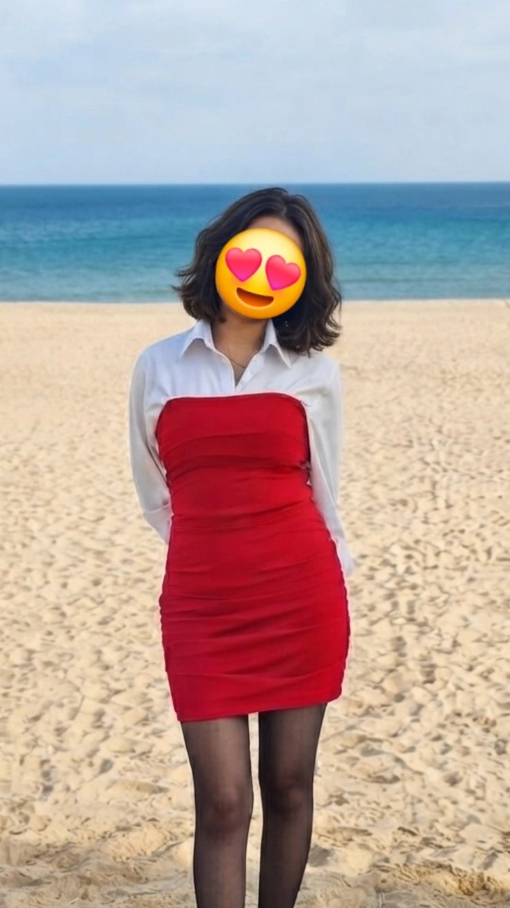 Robe rouge ajusté 