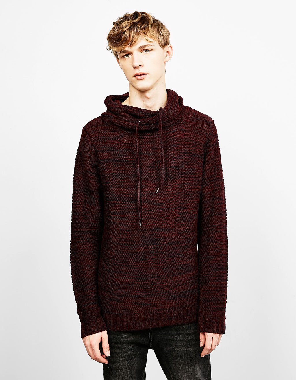 Pull long petrol bordeaux taille M