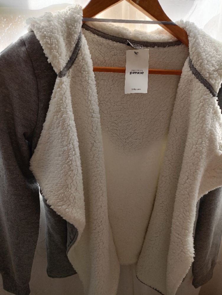 Gilet doublé gris clair taille S