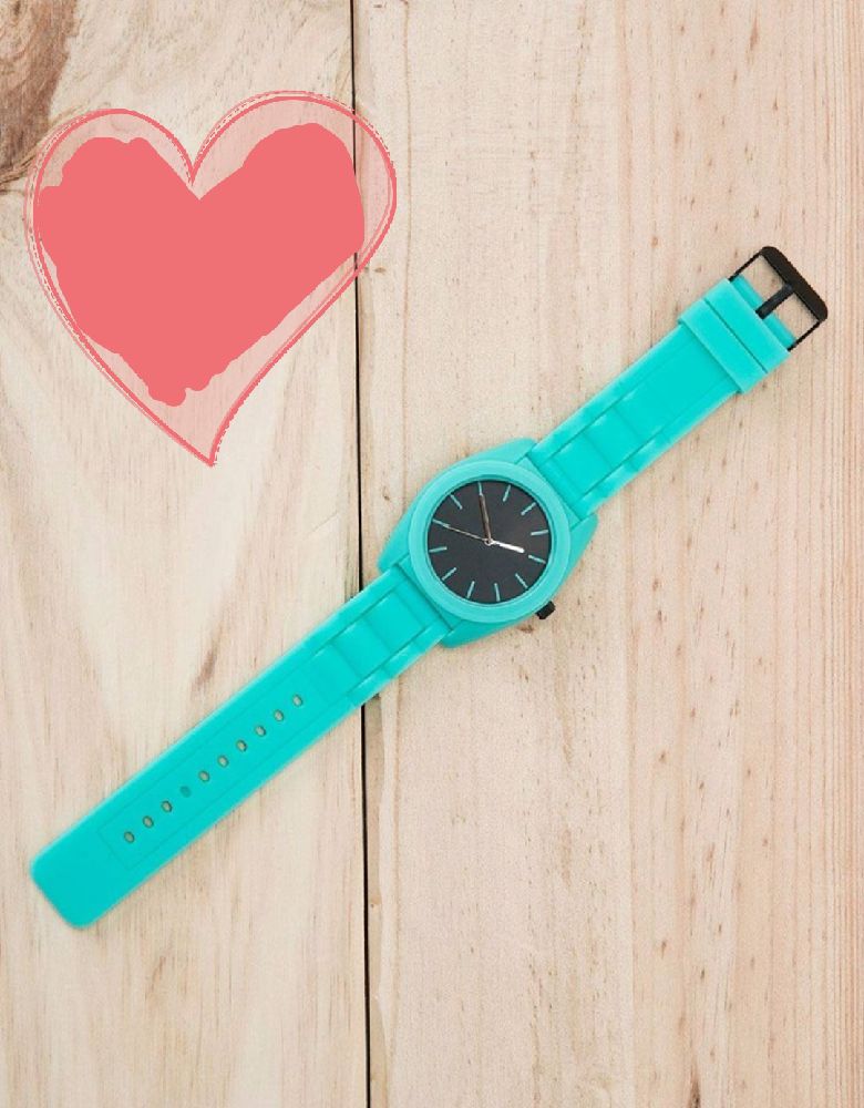 Montre bershka vert d'eau 