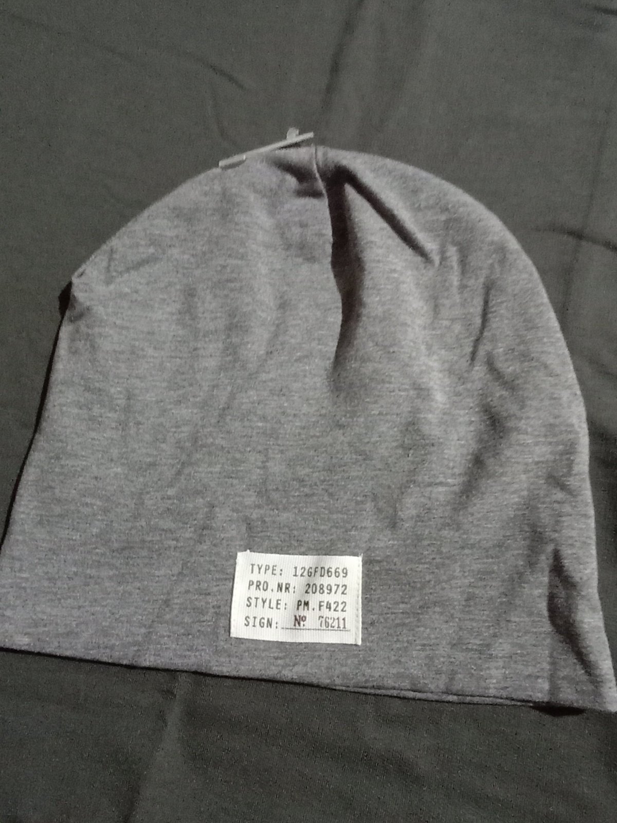 Bonnet gris homme 