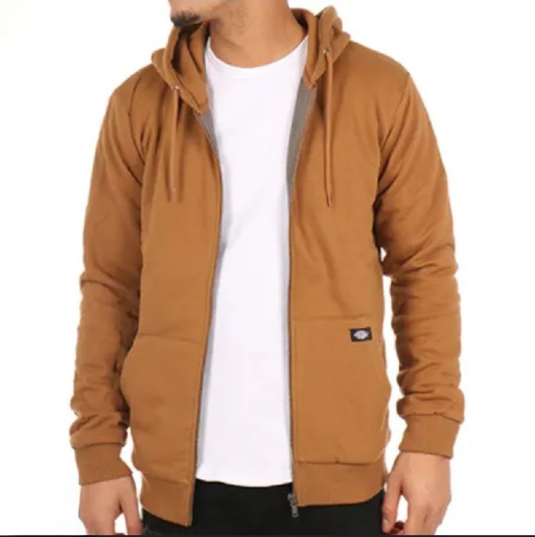 Veste avec capuche couleur chestnut  homme
