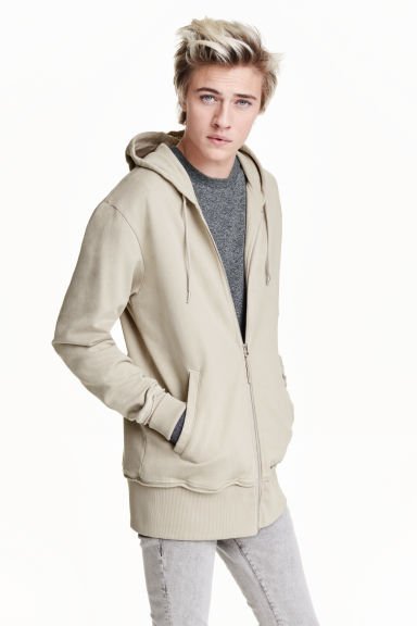Sweat à capuche beige clair H&M