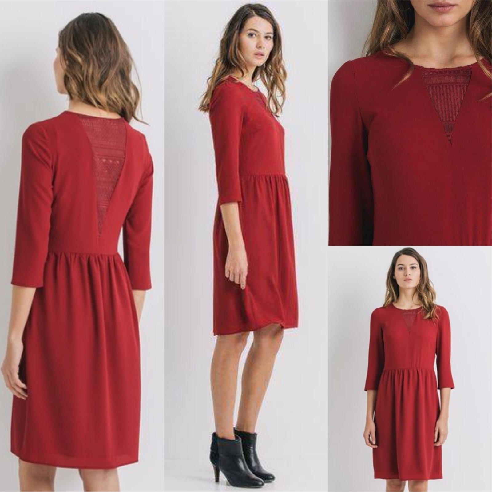 Robe rouge mi-longue