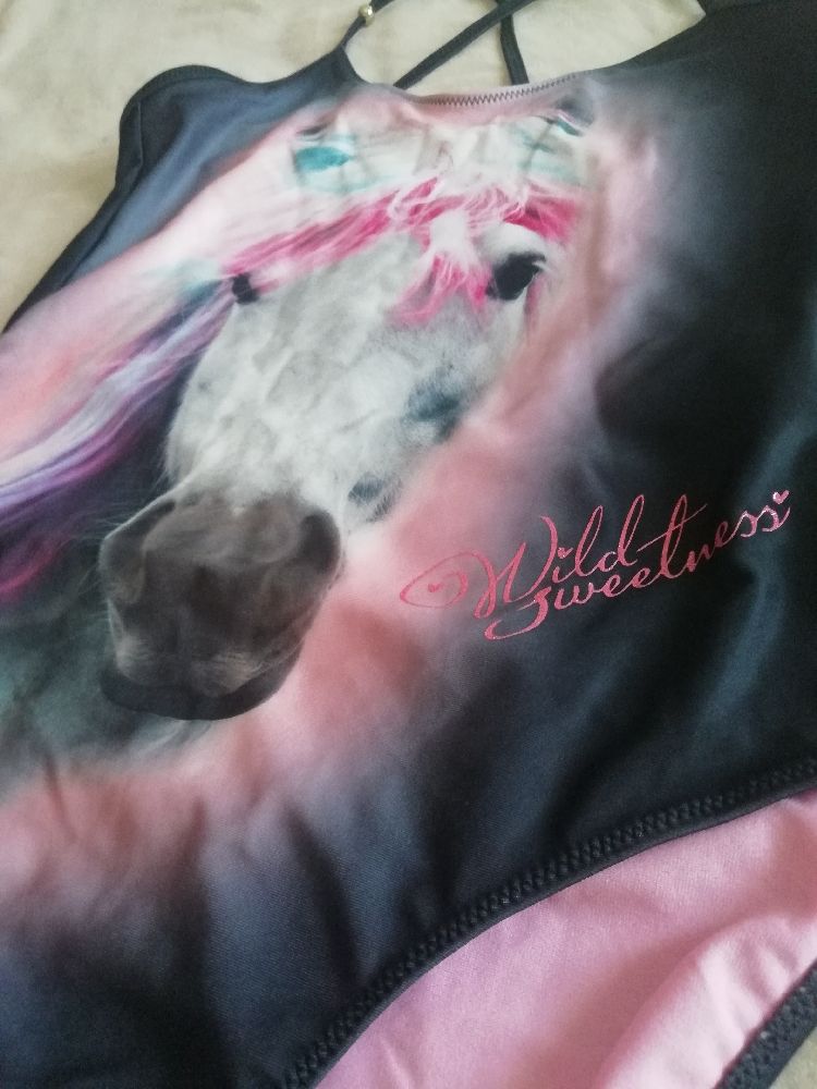 Maillot petite fille design cheval