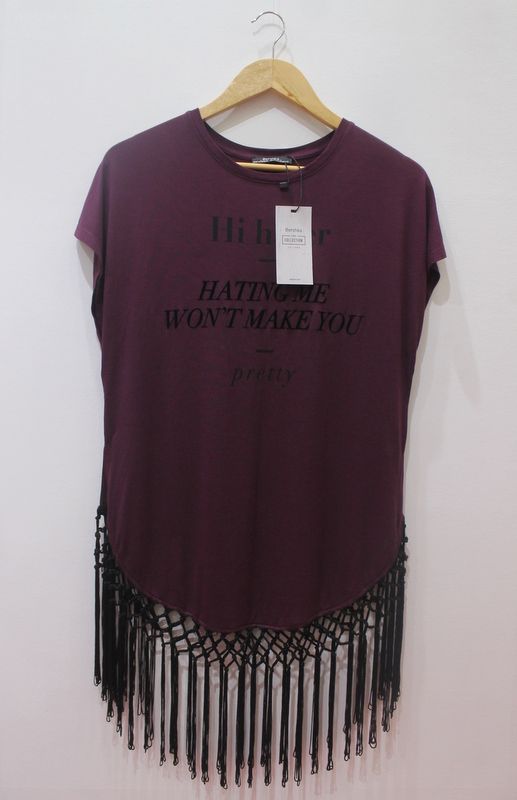 T-shirt couleur aubergine 