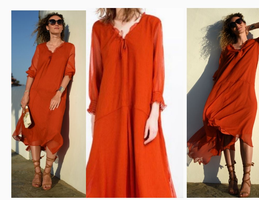 Robe orange Zara 