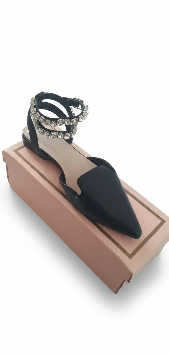 Sandale noire avec strass 