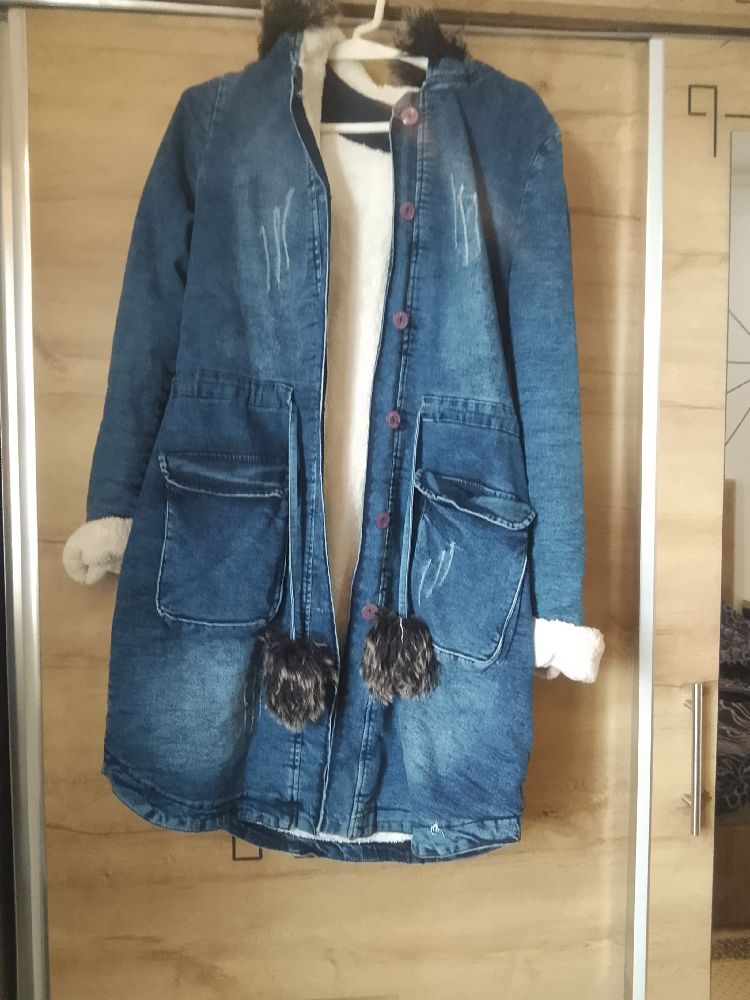 Manteau jean foncé 