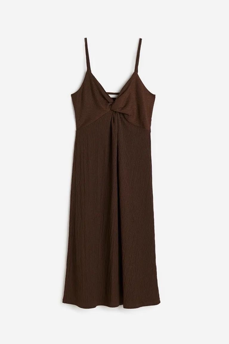 Robe courte marron chocolat 📏 Longueur : couvre les genoux