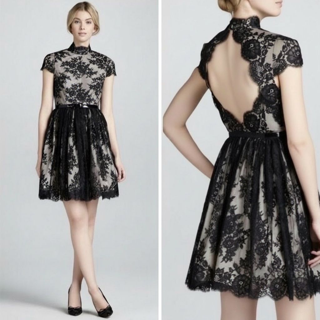 Robe en dettelle noire et dorée 🖤
