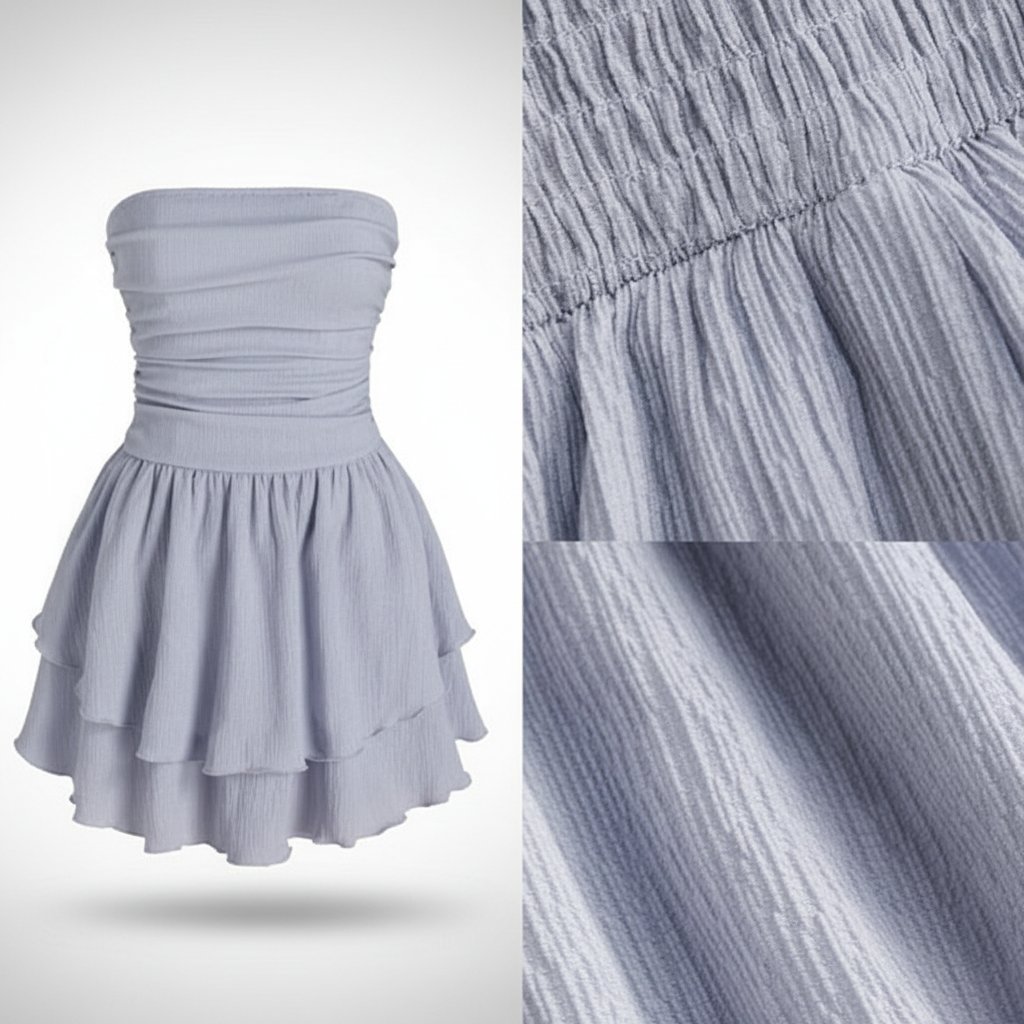 Robe courte couleur bleu ciel 