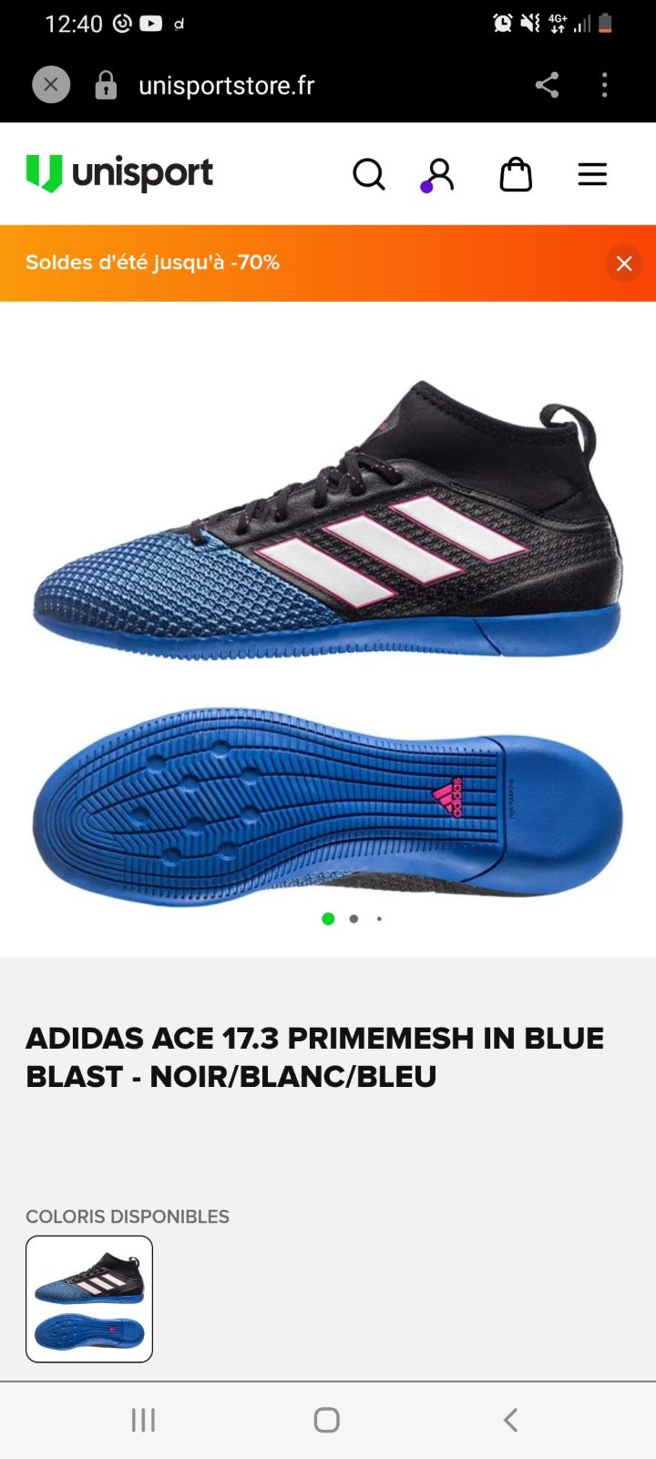 Demi crampon pour adidas neuf ..Pt 40