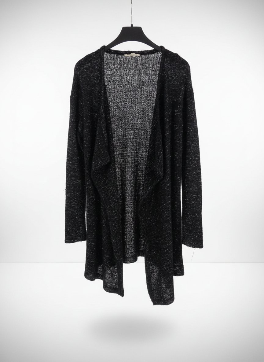 Gilet laine mélangée noir et blanc 