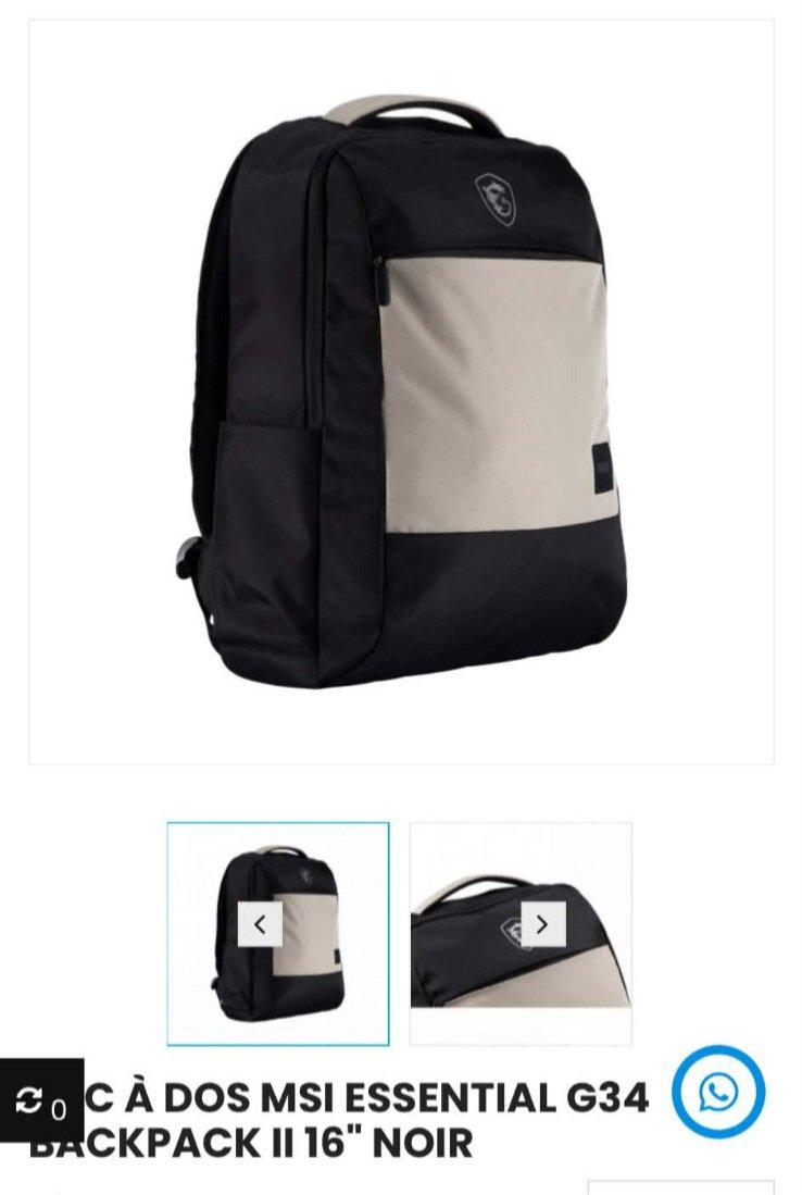 🎒 Sac à dos MSI Essential G34 – 16 pouces