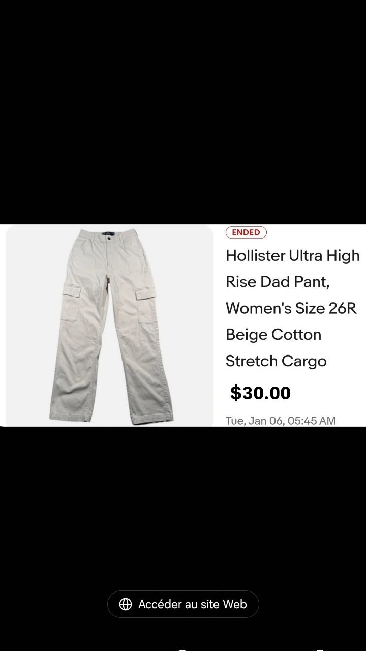 Cargo Hollister beige 🐚