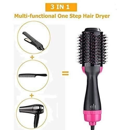 Brosse Soufflante 3 en 1:Sèche, Lisse & Coiffe les Cheveux 💇‍♀️✨