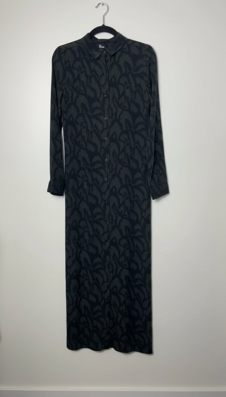 Contact 1/7 Robe en soie imprimée à manches longues The Kooples