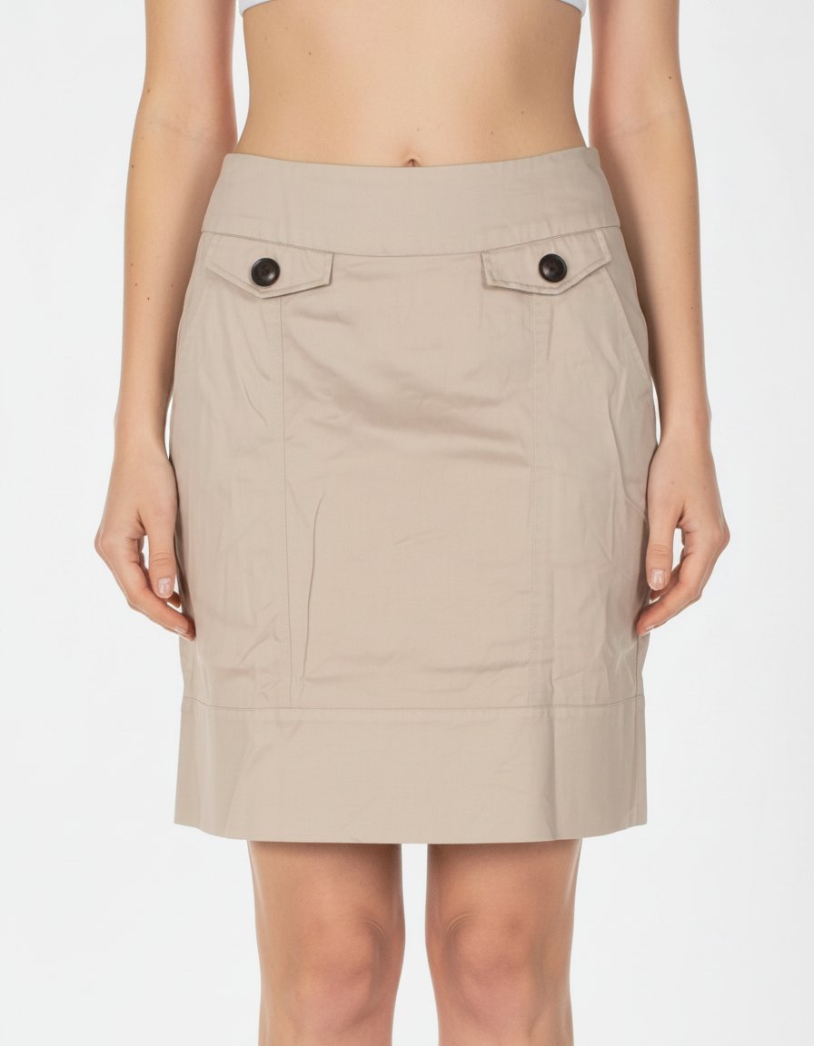 Jupe Crayon Chic – Beige / Kaki Clair