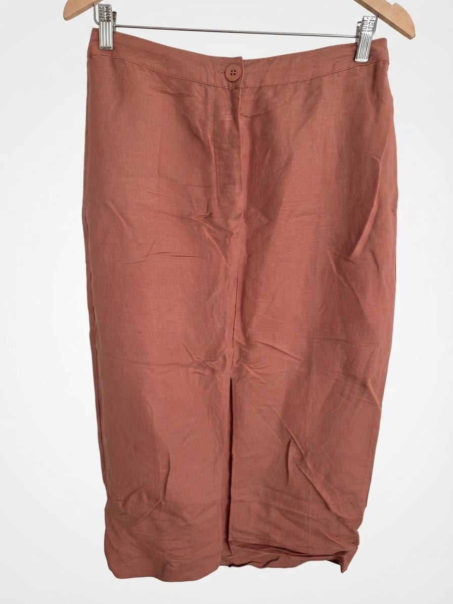 Jupe mi-longue en lin Oysho - Taille M (38)